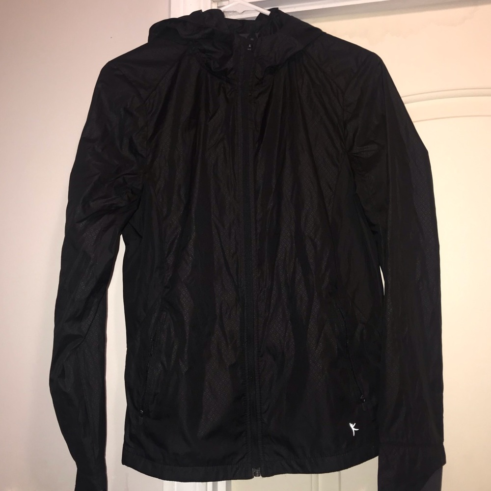 Black windbreaker